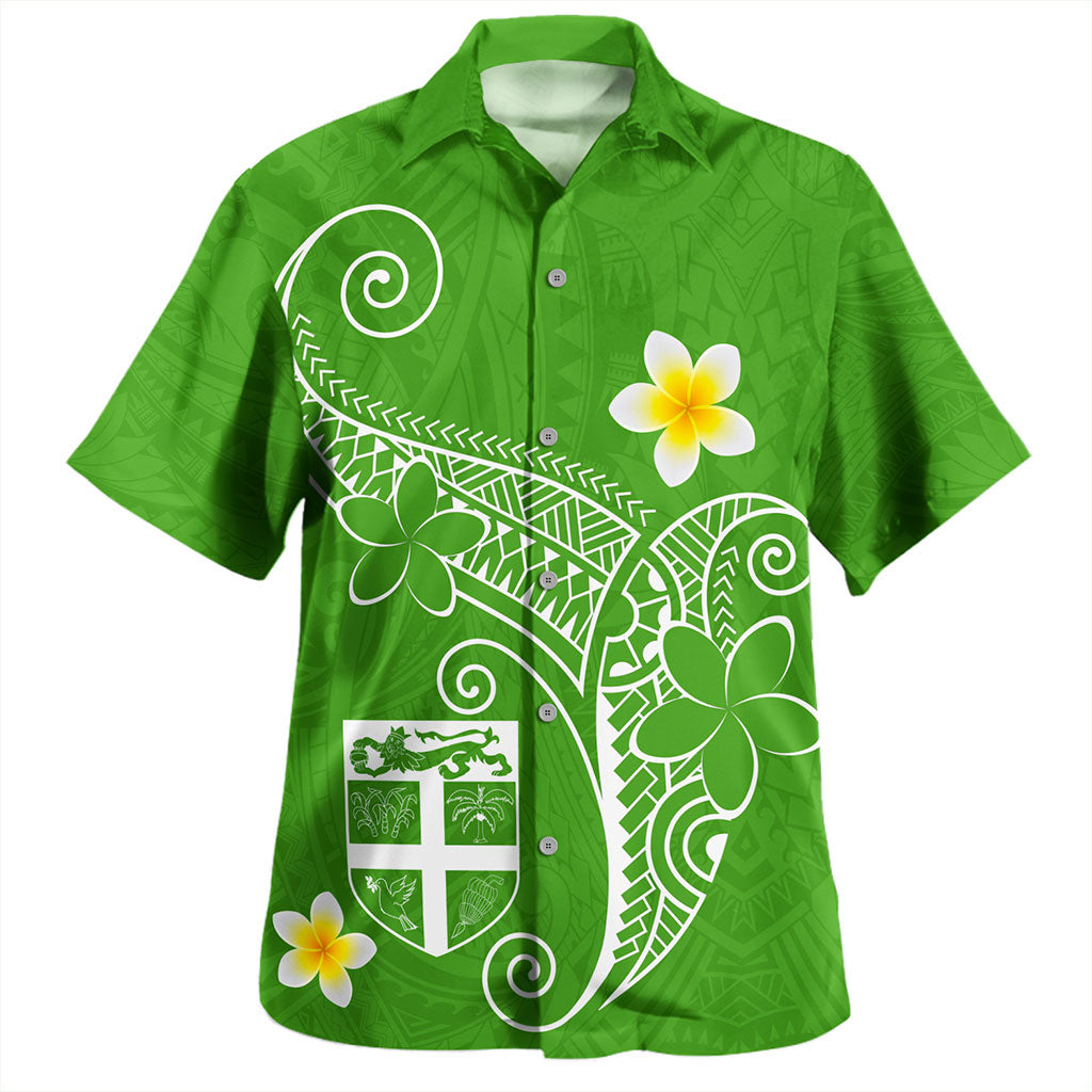 Fiji Hawaiian Shirt Polynesia Floral Tribal