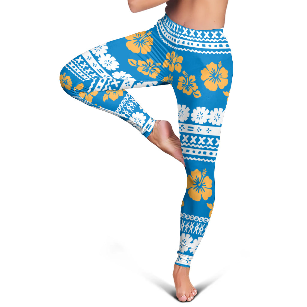 Fiji Legging Tapa Flower Fabric Print