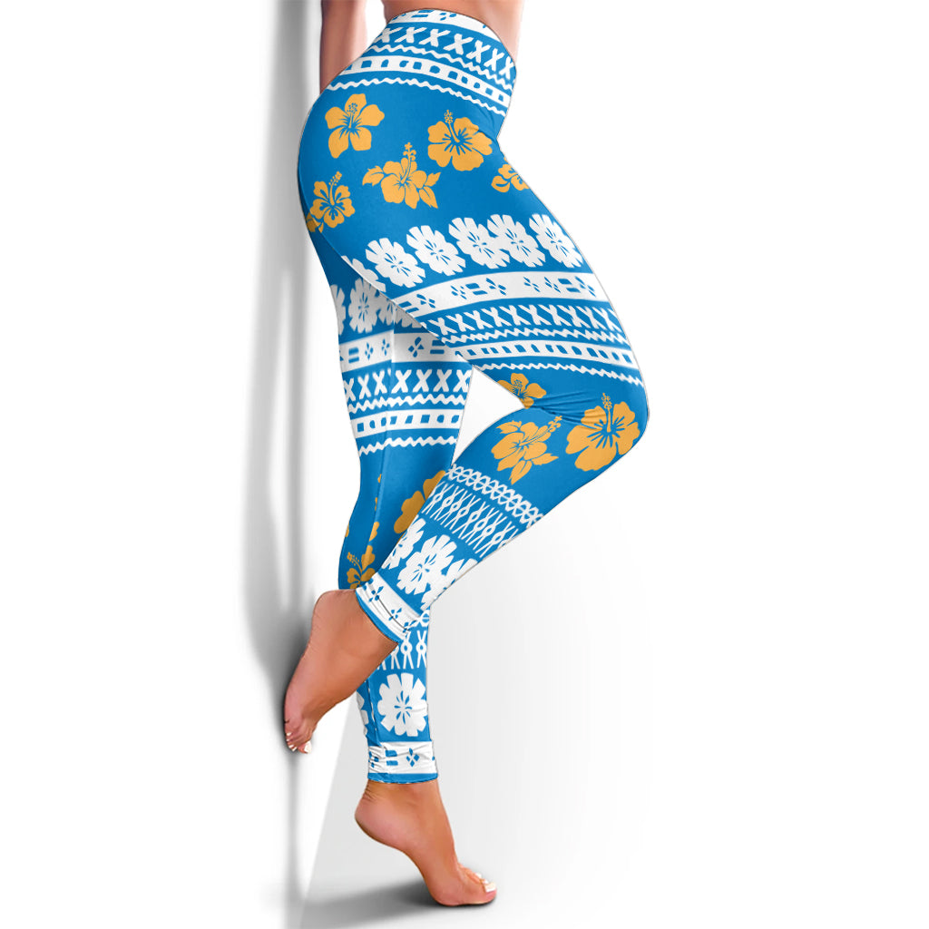 Fiji Legging Tapa Flower Fabric Print