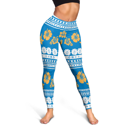 Fiji Legging Tapa Flower Fabric Print