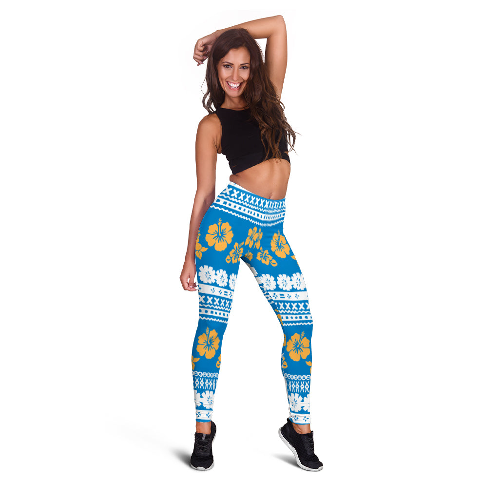 Fiji Legging Tapa Flower Fabric Print