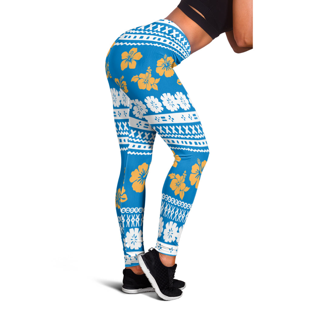 Fiji Legging Tapa Flower Fabric Print