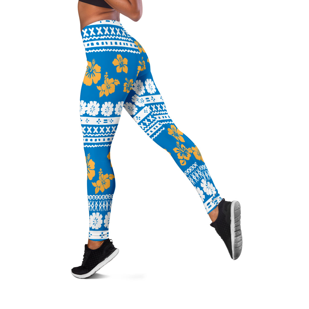 Fiji Legging Tapa Flower Fabric Print