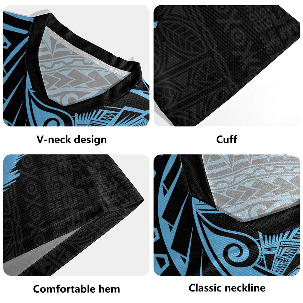 Fiji Rugby Jersey Tribal Melanesia Grunge Flag