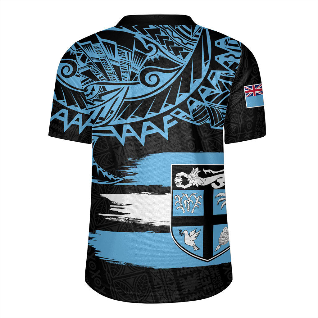 Fiji Rugby Jersey Tribal Melanesia Grunge Flag