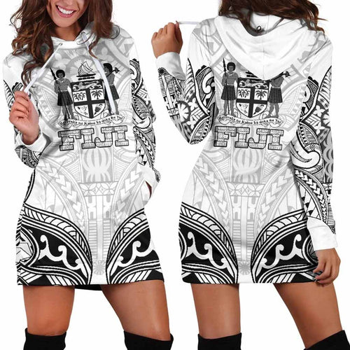 Fiji Hoodie Dress - Fiji Coat Of Arms Female