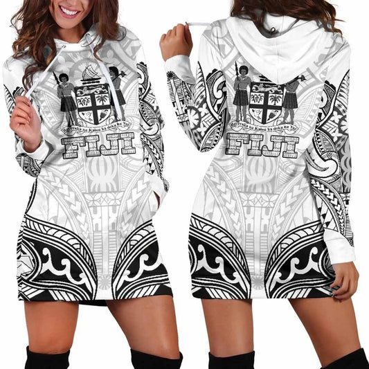Fiji Hoodie Dress - Fiji Coat Of Arms Female