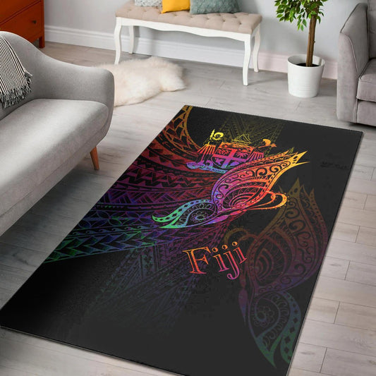 Fiji Area Rug - Butterfly Polynesian Style