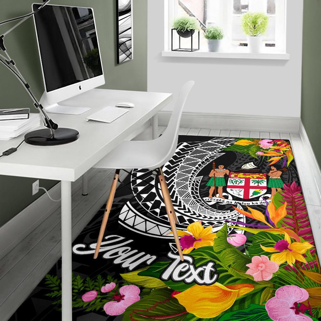 Fiji Area Rug - Custom Personalised Seal Spiral Polynesian Patterns