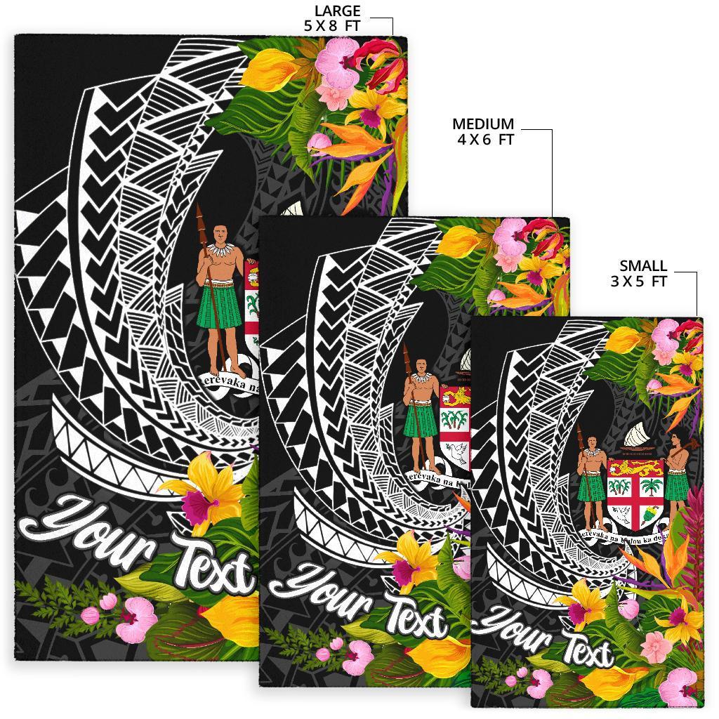 Fiji Area Rug - Custom Personalised Seal Spiral Polynesian Patterns