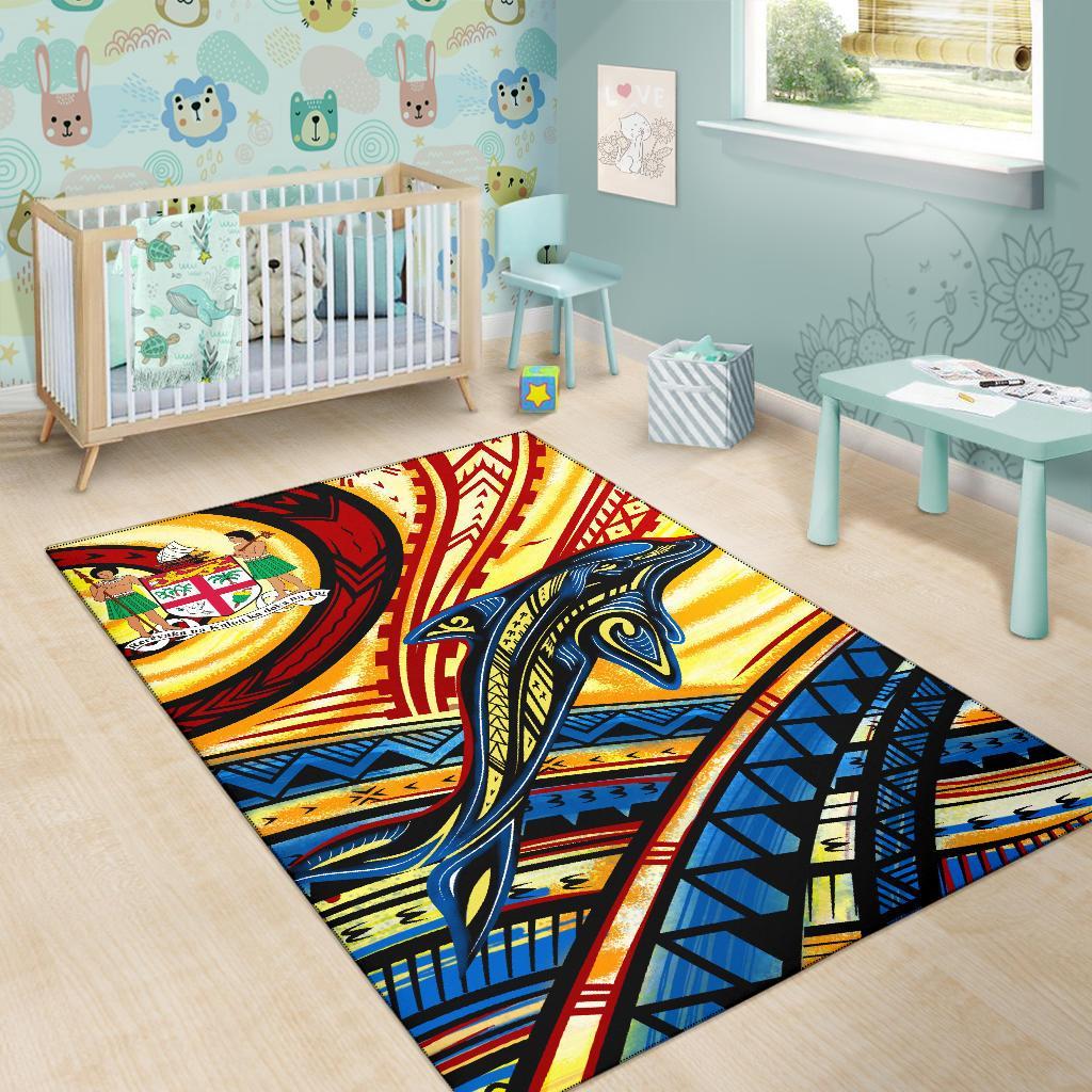 Fiji Area Rug - Dolphin Surfing