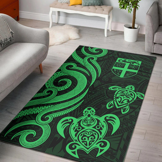 Fiji Area Rug - Green Tentacle Turtle