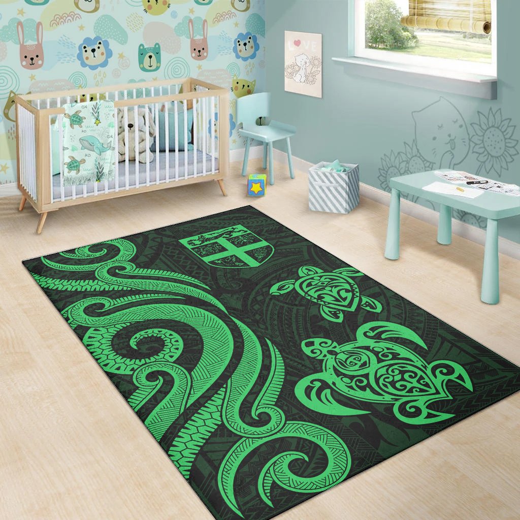 Fiji Area Rug - Green Tentacle Turtle