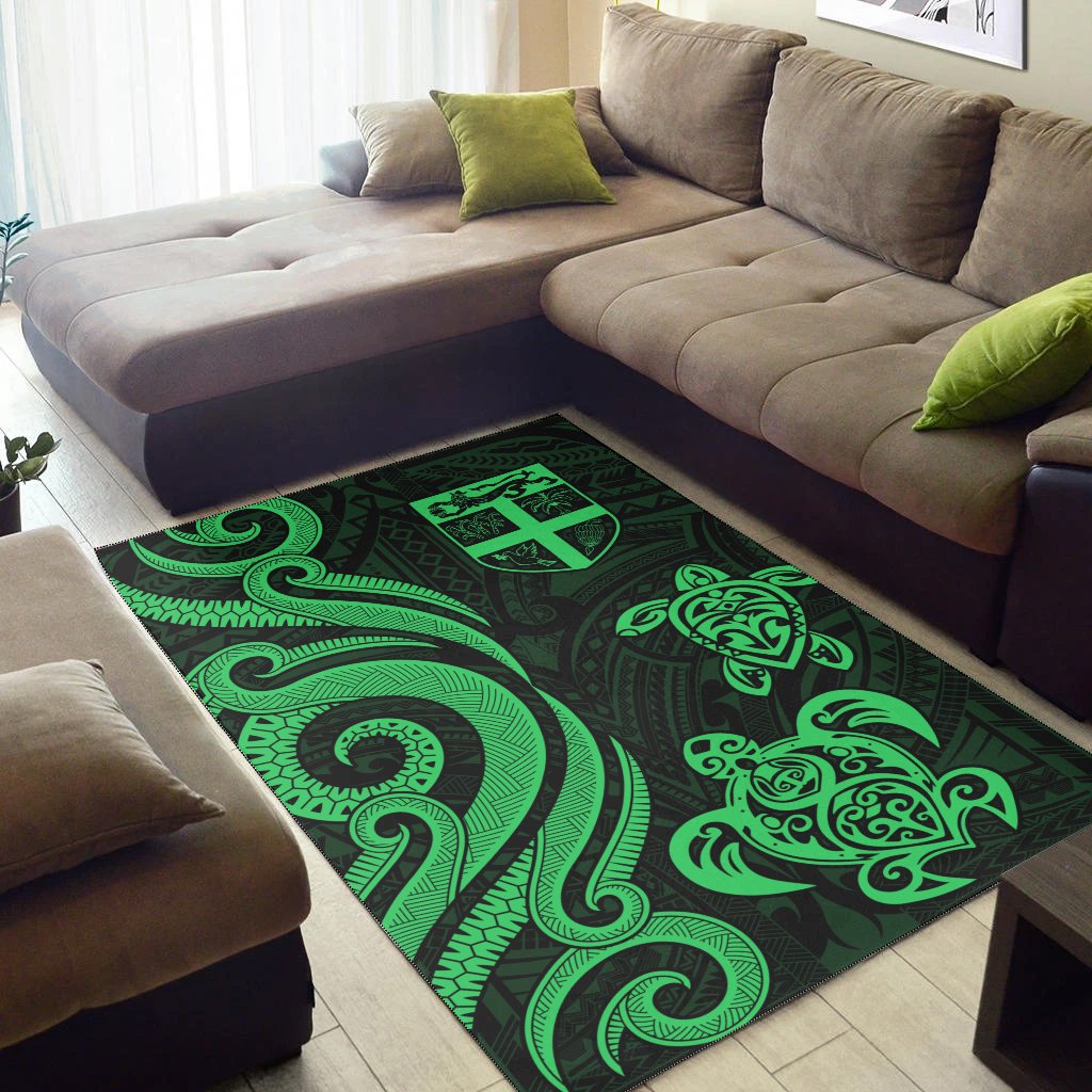 Fiji Area Rug - Green Tentacle Turtle