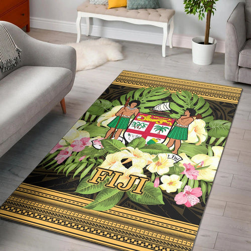 Fiji Area Rug - Polynesian Gold Patterns Collection