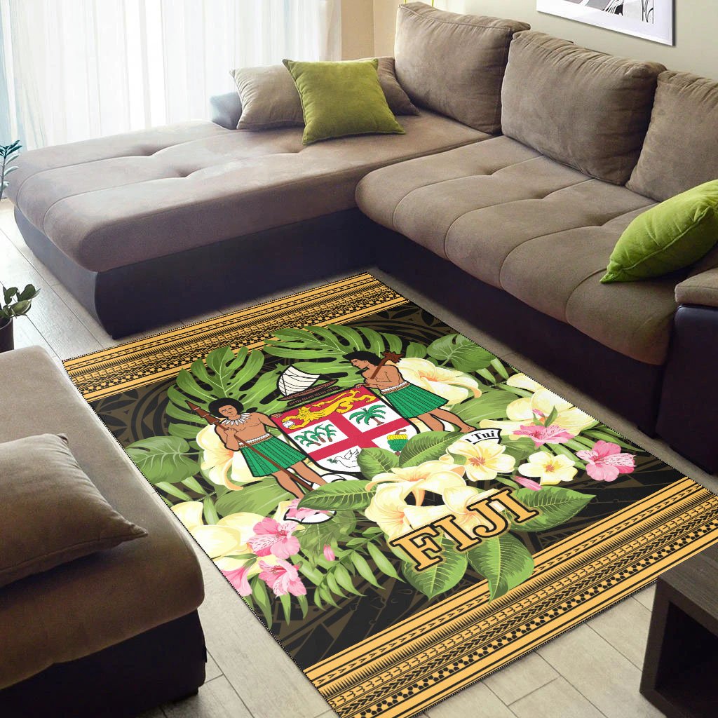 Fiji Area Rug - Polynesian Gold Patterns Collection