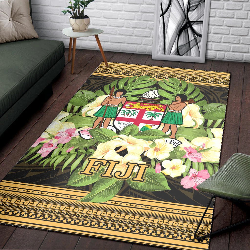 Fiji Area Rug - Polynesian Gold Patterns Collection