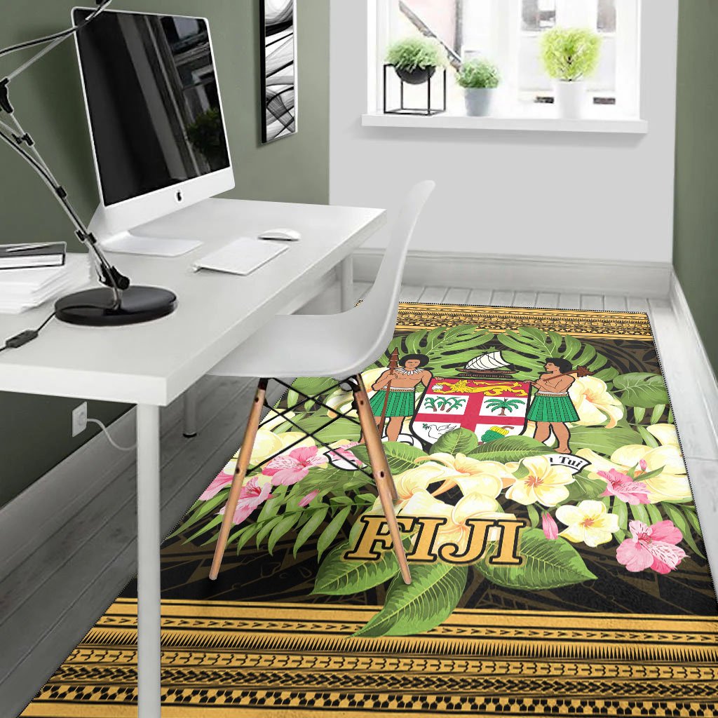 Fiji Area Rug - Polynesian Gold Patterns Collection