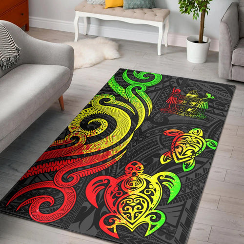 Fiji Area Rug - Reggae Tentacle Turtle Crest