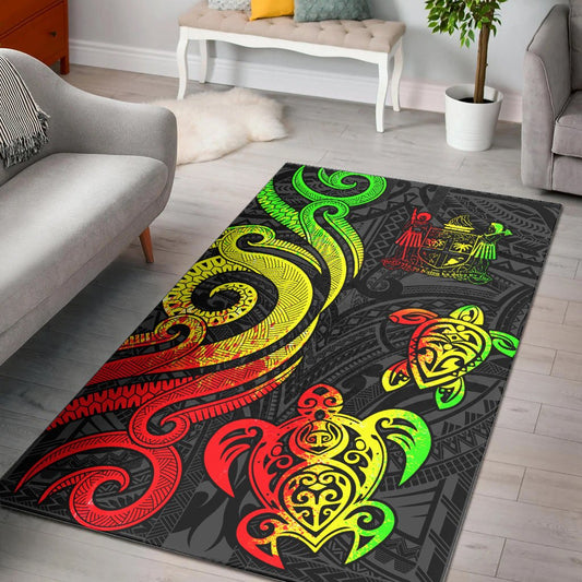 Fiji Area Rug - Reggae Tentacle Turtle Crest