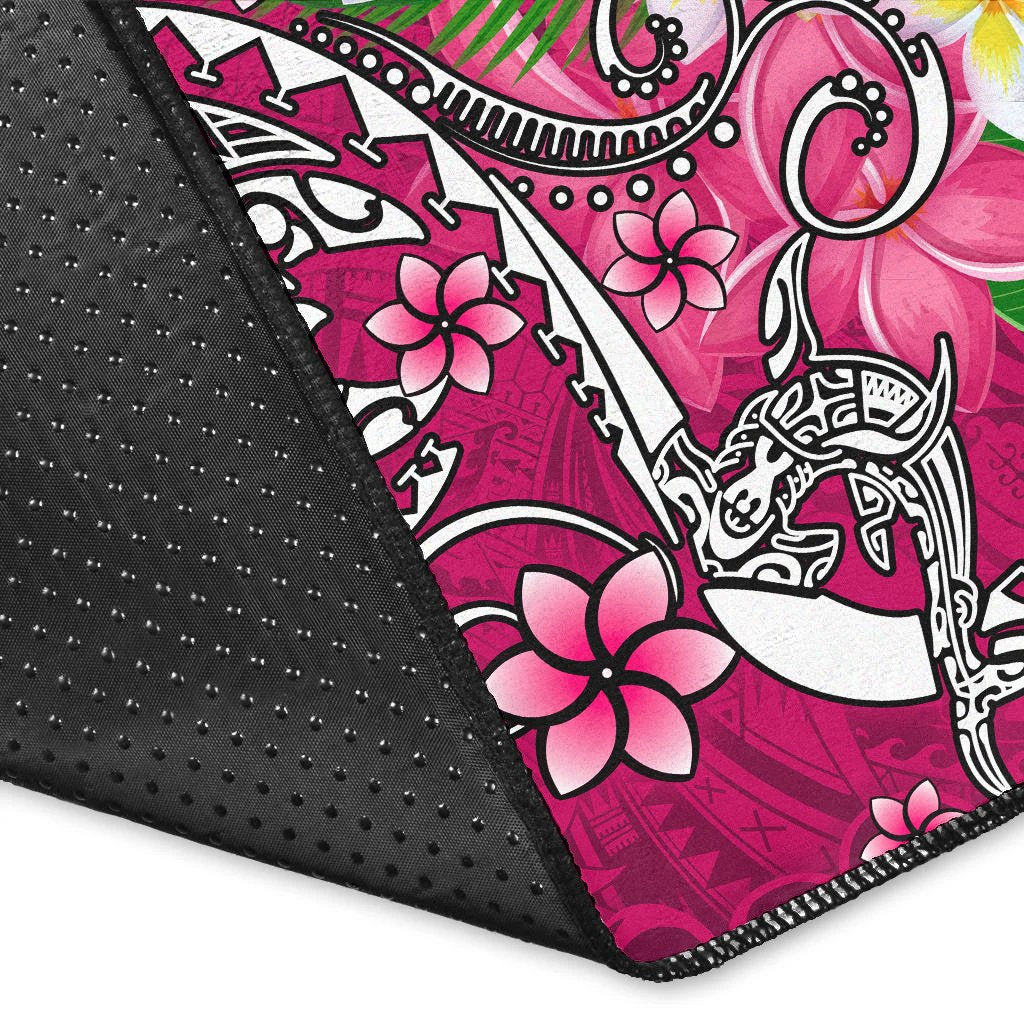 Fiji Area Rug - Turtle Plumeria (Pink)