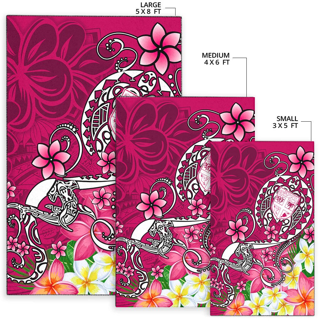 Fiji Area Rug - Turtle Plumeria (Pink)