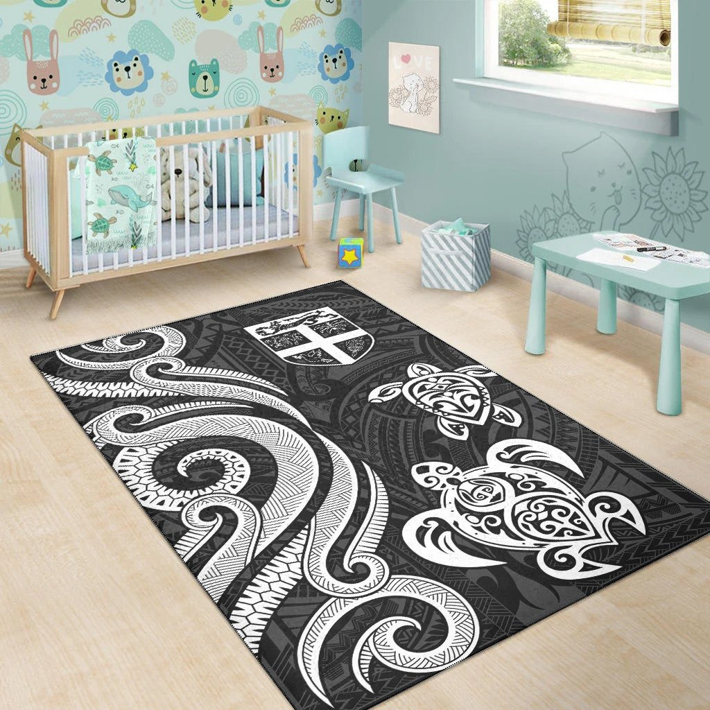Fiji Area Rug - White Tentacle Turtle