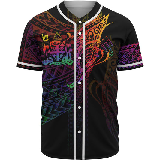Fiji Baseball Shirt - Butterfly Polynesian Style