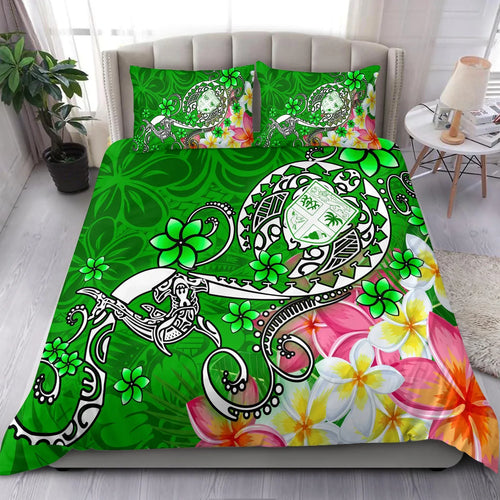 Fiji Bedding Set - Turtle Plumeria (Green)