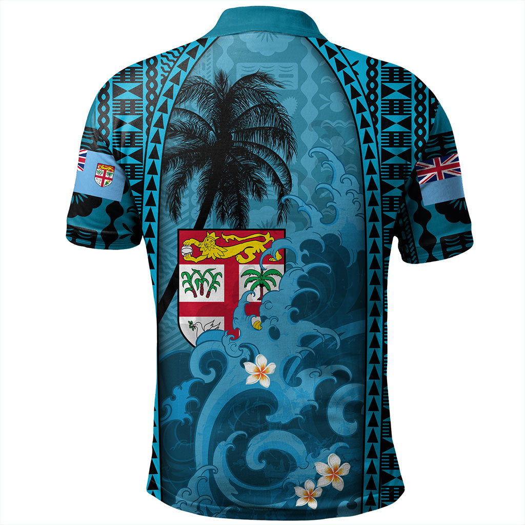 Fiji Polo Shirt Bula Island Wave Tropical