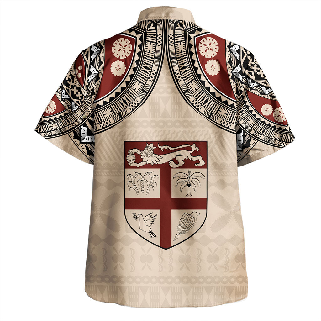 Fiji Hawaiian Shirt Flag And Coat Of Arms