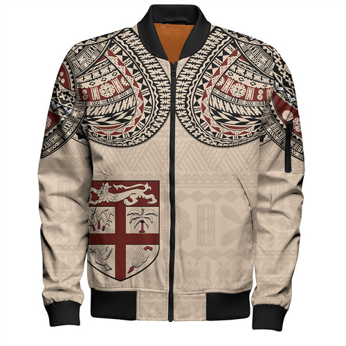 Fiji Bomber Jacket Bula Tattoo Art