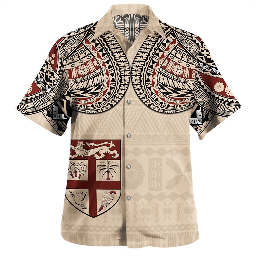 Fiji Hawaiian Shirt Flag And Coat Of Arms