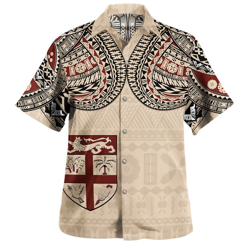 Fiji Hawaiian Shirt Flag And Coat Of Arms