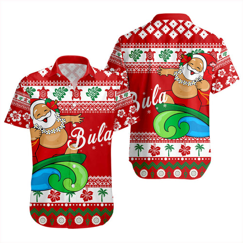 Fiji Short Sleeve Shirt Santa Claus Ho Ho Ho Christmas