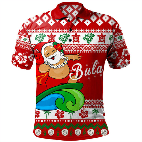 Fiji Polo Shirt Santa Claus Ho Ho Ho Christmas