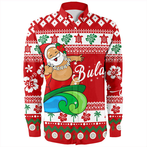 Fiji Long Sleeve Shirt Santa Claus Ho Ho Ho Christmas