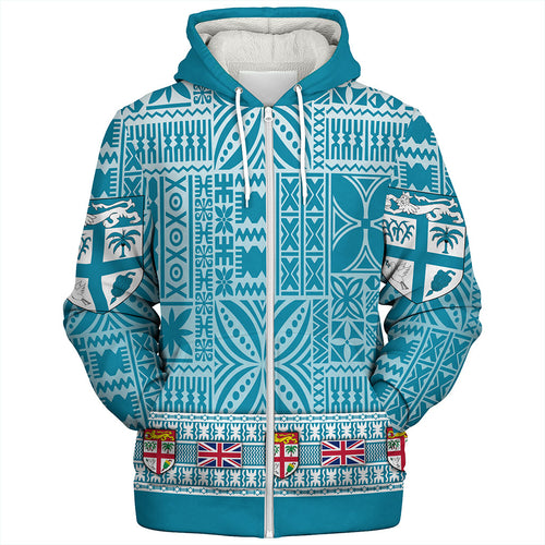 Fiji Sherpa Hoodie Classic Bula Flag