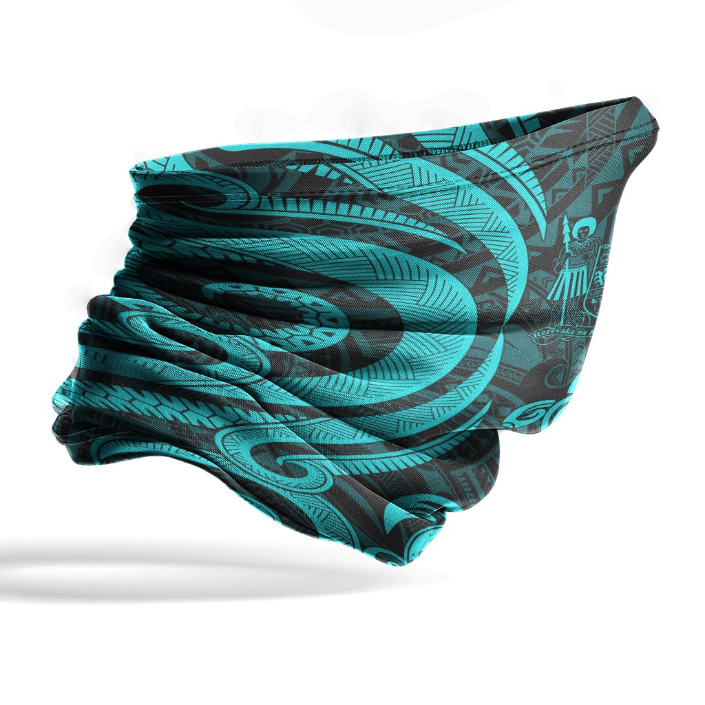Fiji Crest Neck Gaiter - Turtle Tentacle Turquoise