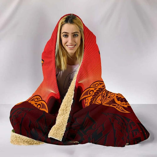 Fiji Custom Personalised Hooded Blankets - Tribal Tuna Fish