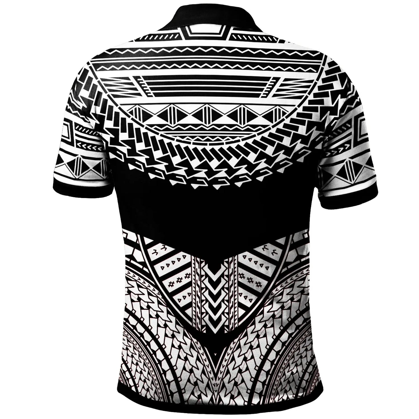 Fiji Custom Personalised Polo Shirt - Tribal Pattern Cool Style White Color