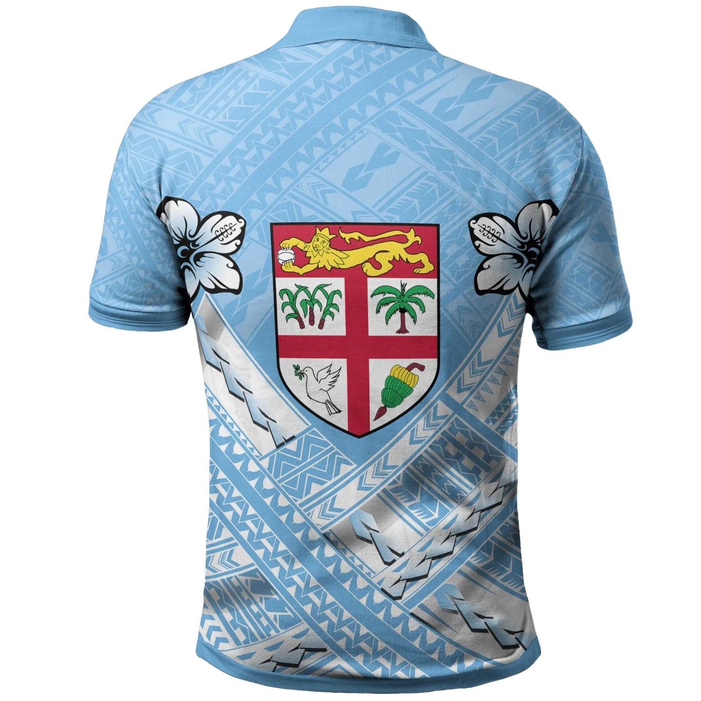 Fiji Custom Personalised Polo Shirts - Fiji Flag Camisole Hibiscus Style