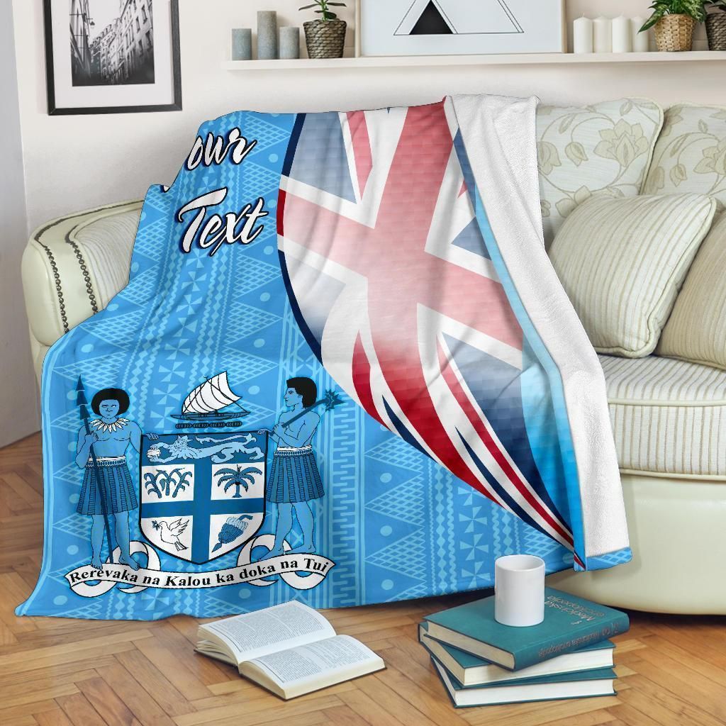 Fiji Custom Personalised Premium Blanket - Fiji Flag