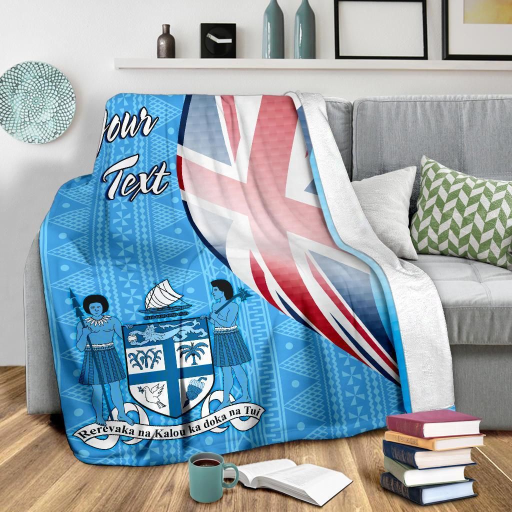 Fiji Custom Personalised Premium Blanket - Fiji Flag