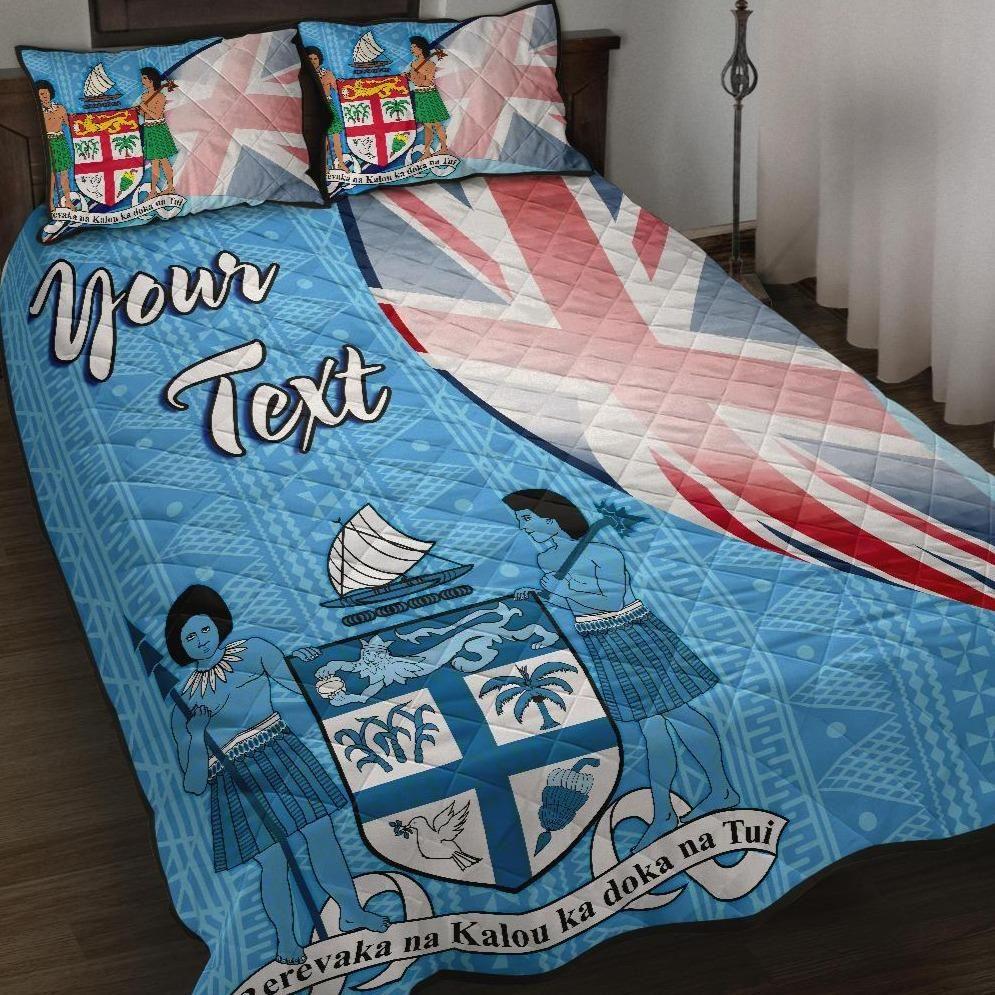 Fiji Custom Personalised Quilt Bed Set - Fiji Flag