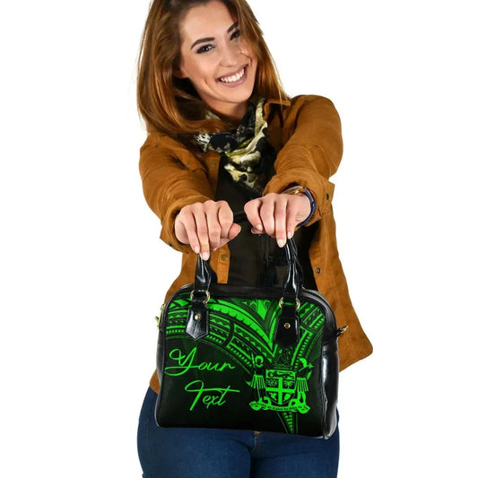 Fiji Custom Personalised Shoulder Handbag - Cross Style Green Style