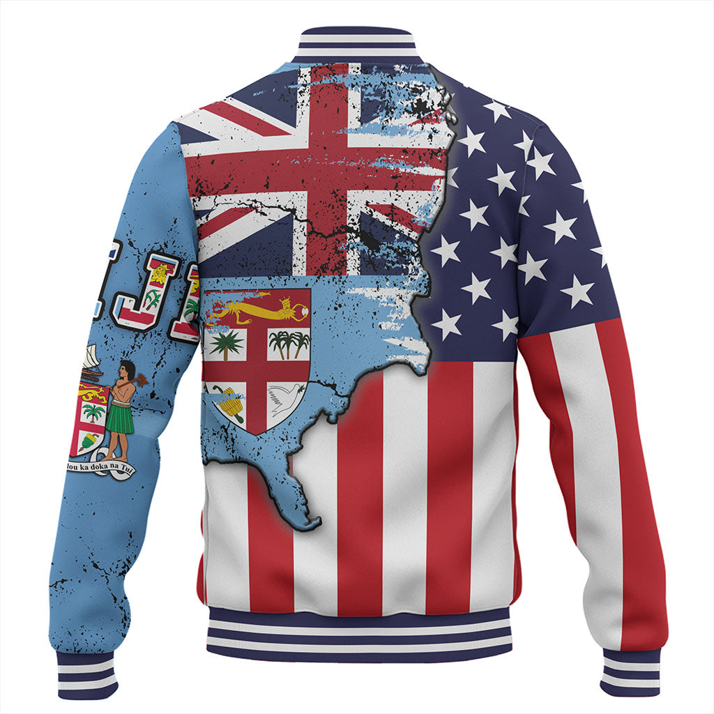 Fiji Baseball Jacket Flag American Half Concept