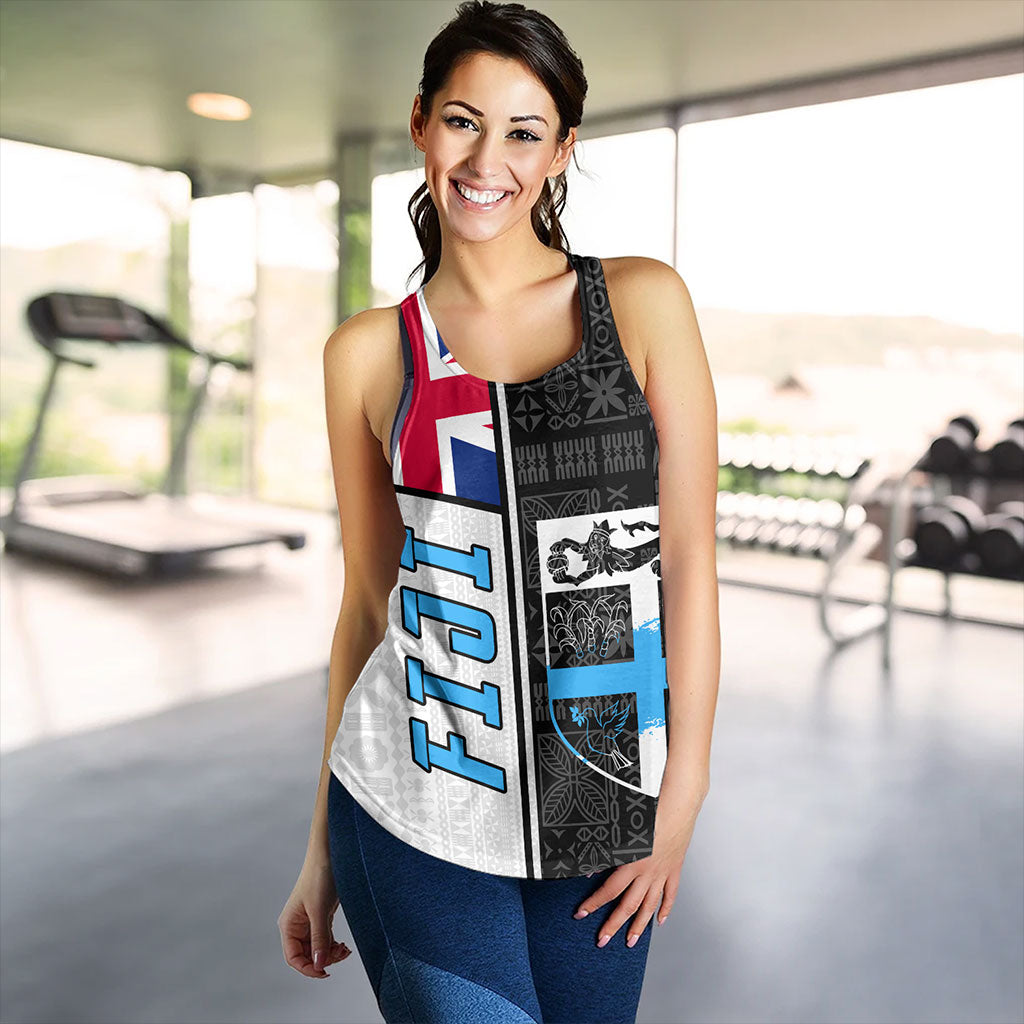 Fiji Women Tank Flag Pattern Bula Concept