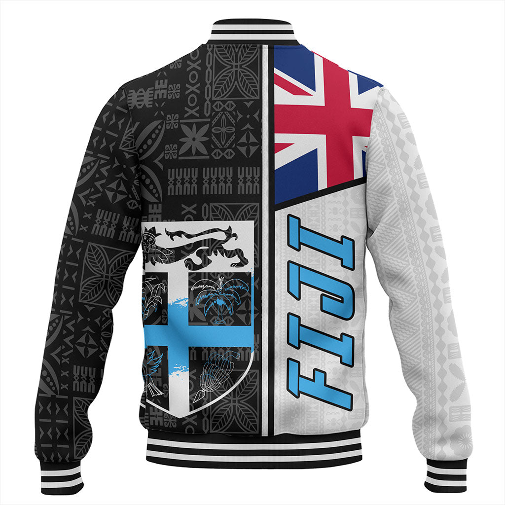 Fiji Baseball Jacket Flag Pattern Bula Concept