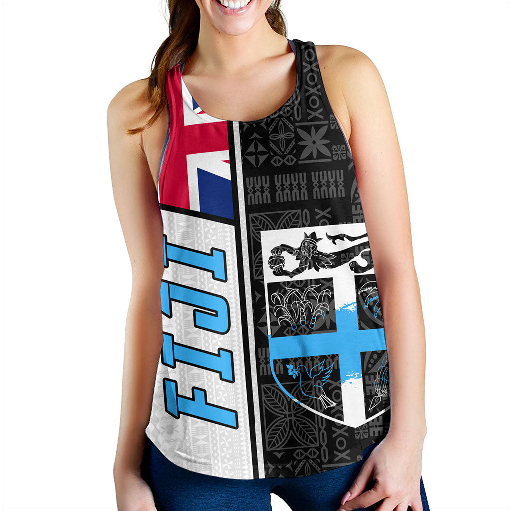 Fiji Women Tank Flag Pattern Bula Concept